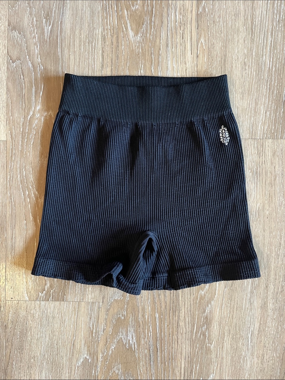 FP Movement by Free People Black Prana Ribbed Shorts